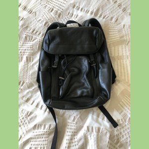 COACH Full Size Black Leather Backpack